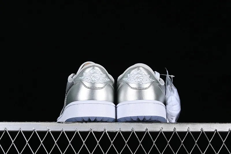 All categories Air Jordan Jordan series basketball shoes Air Jordan 1 Low Air Jordan 1 Low Golf "Gift Giving" AJ1 Joe 1 Golf Silver Low-top cultural and casual sneakers FD6848-001